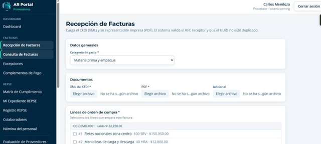 AR Portal de Proveedores