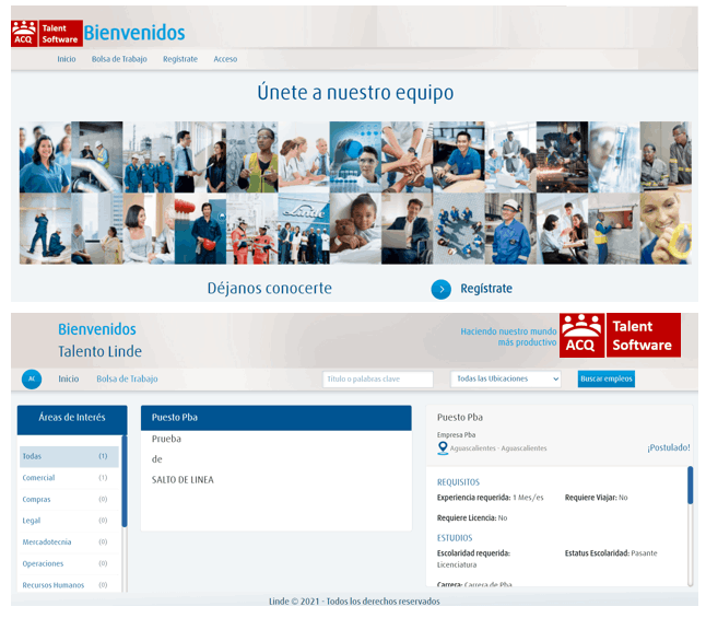 ACQ Talent Software Gestión Reclutamiento